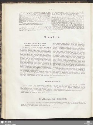 Briefkasten der Redaction
