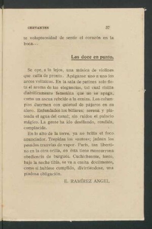 Las doce en punto.