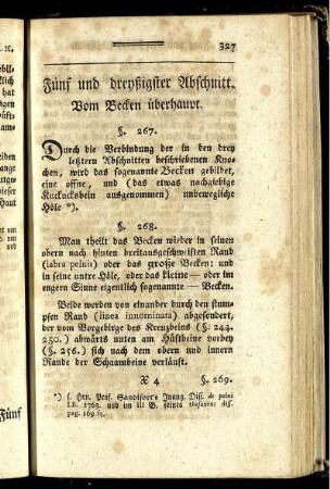 Fünf und dreyßigster Abschnitt. Vom Becken überhaupt.