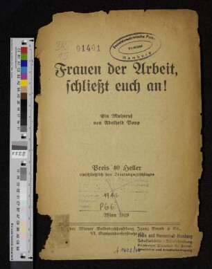 Frauen der Arbeit, schließt euch an! : Ein Mahnruf