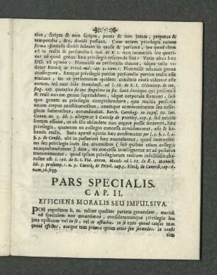 Cap. II. Efficiens Moralis Seu Impulsiva