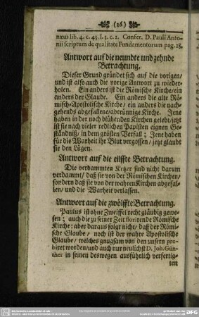 Antwort auf die eilffte Betrachtung