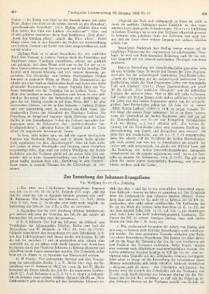 807-820 Zur Entstehung des Johannes-Evangeliums