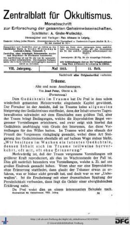 11. Heft (Mai 1915)
