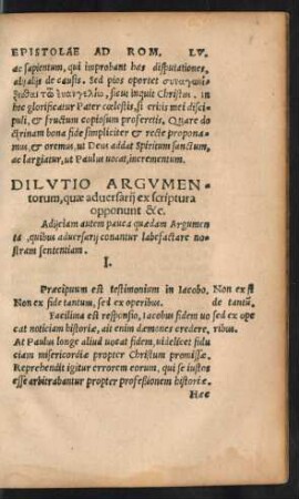 Dilutio Argumentorum, quae adversarii ex scriptura opponunt &c.