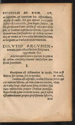 Dilutio Argumentorum, quae adversarii ex scriptura opponunt &c.