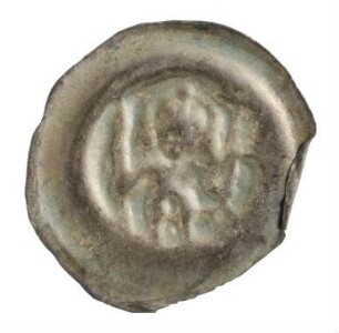 Münze, Brakteat, 2. Hälfte 13. Jh.