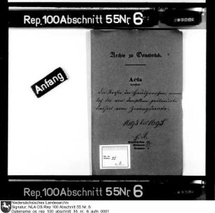 Rechte der Hausgenossen, vor ellem deren Freiheit von Zwangsdiensten