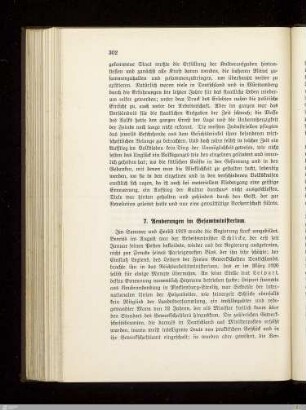 7. Änderungen im Gesamtministerium