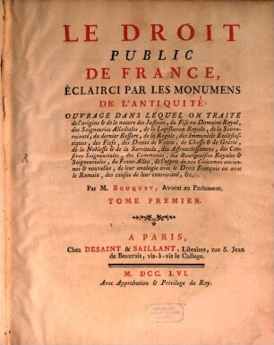 Le droit public de France