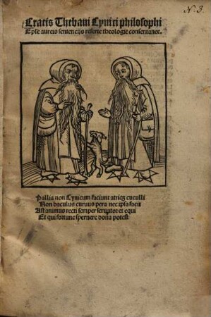 Cratis Thebani Cynici philosophi epistolae aureis sententiis refertae, theologiae consentaneae
