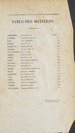 Table Des Matières