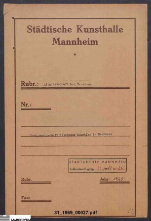 Werkgemeinschaft bildender Künstler Mannheim