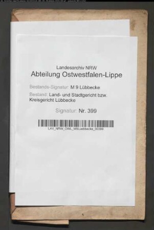 Erblasser: Engelkemeyer, Heinrich Wilhelm; Erblasser: Engelkemeyer, Anne Sophie Louise, geb. Kahre:
