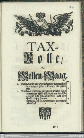 Tax-Rolle, Der Wollen-Waag