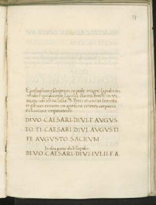 Notae in arcubus triumphalis et alii antiquorum titulis (Fortsetzung nach Einschub)