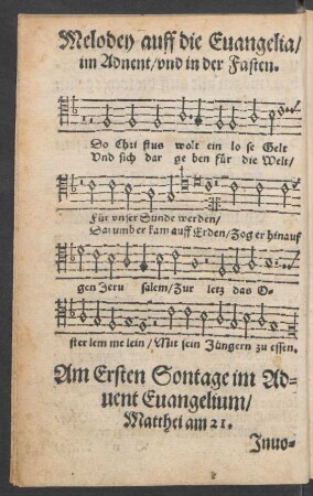 Am ersten Sontage im Advent ...