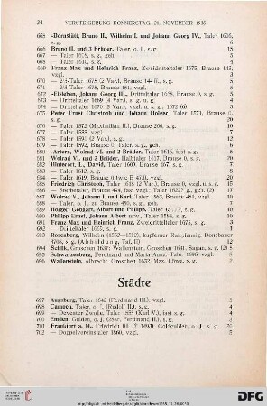 Städte (Nr. 697-708)