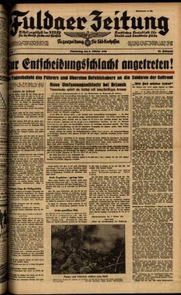 Ausgabe vom Donnerstag, den 09. Oktober 1941.