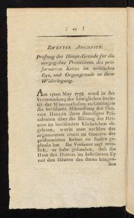 44-77, Zweyter Abschnitt
