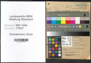 Entnazifizierung Erich Zimmermann , geb. 19.01.1900 (Arzt)