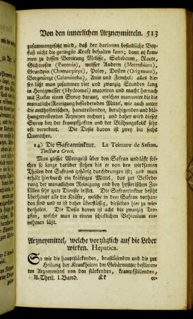 Arzneymittel, welche vorzüglich auf die Leber wirken