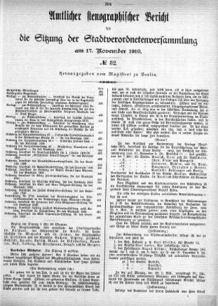 No. 32, 17. November 1910
