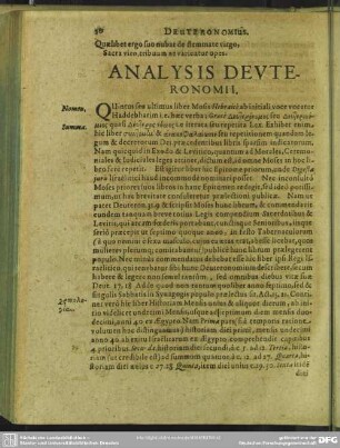 Analysis Deuteronomii