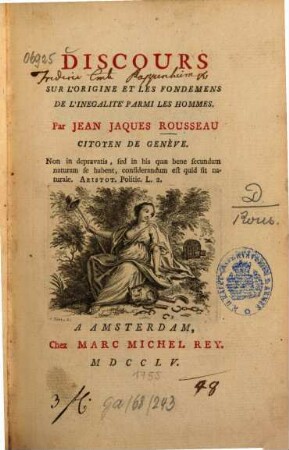 Discours Sur L'Origine Et Les Fondemens De L'Inégalité Parmi Les Hommes