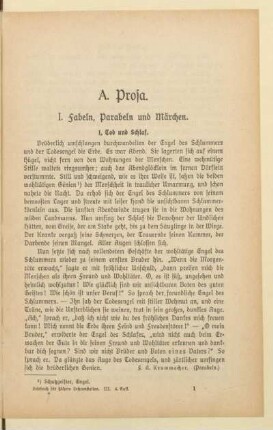 I. Fabeln, Parabeln und Märchen