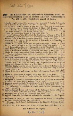 Lager-Verzeichnis. 281. 1897