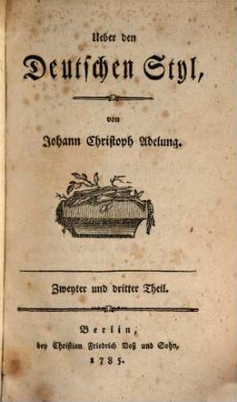 Ueber den Deutschen Styl, 2/3