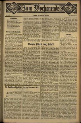 Zweite Ausgabe vom Sonntag, den 18. November 1934.