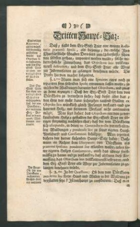 Dritten Haupt-Saz: