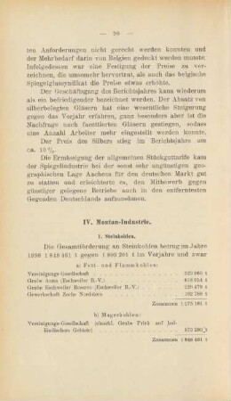 IV. Montan-Industrie.