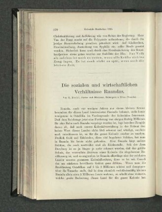 Die sozialen und wirtschaftlichen Verhältnisse Ruandas.