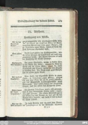IX. Abschnitt. Fortsetzung von Afrika.