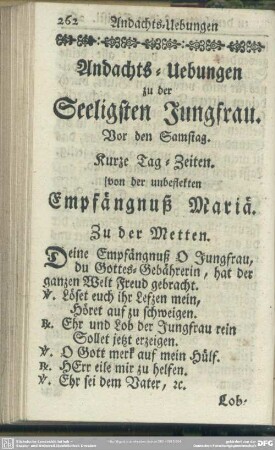 Andachts-Uebungen zu der Seeligsten Jungfrau