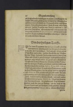 Von der heiligen Tauffe.