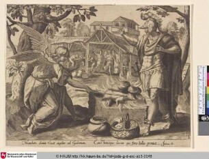[Gideon bietet dem Engel zu Essen an; Gideon Offering a Meal to the Angel]