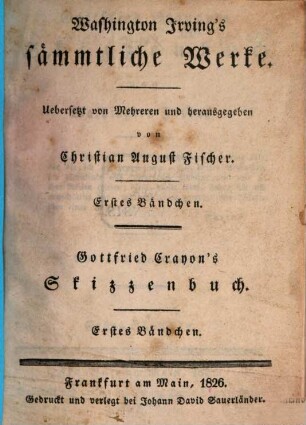 Gottfried Crayon's Skizzenbuch, 1