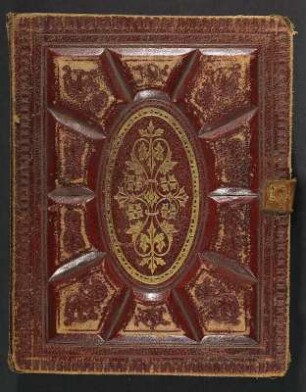 Familienalbum in lutherischer Familientradition : Familienalbum in lutherischer Familientradition. Ledereinband, goldgeprägt mit Metall-Leder-Schließe, Goldschnitt; 14,5 x 11,5 x 3 cm (um 1890/1900): Dresden: SLUB/DF 2017.A.351