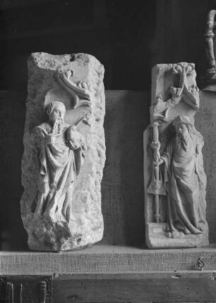 Fragment vom Grabmal der Marguerite de Bretagne: Johannes der Täufer und Jakobus