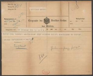 Brief an B. Schott's Söhne : 28.09.1903