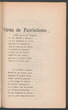 "Girón de patriotismo"