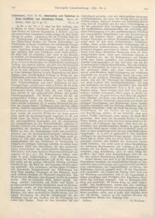 251-252 [Rezension] Lüdemann, Hermann, Reformation und Täufertum in ihrem Verhältnis zum christlichen Prinzip