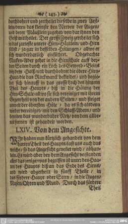 LXIV. Von dem Angesichte
