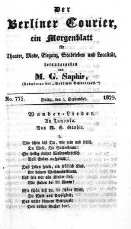 No. 775, Freitag, den 4. September 1829