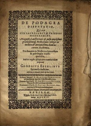 De Podagra Disputatio