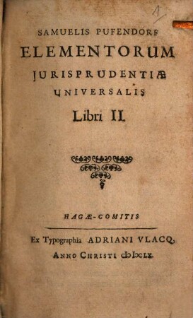 Elementorum Iurisprudentiae Universalis libri duo